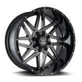 22" Force Off-Road F01 Wheel 🔥 22X14 -76 5X139 + 5X150 🔥 C.B 110.3 Black Milled Rim ✅